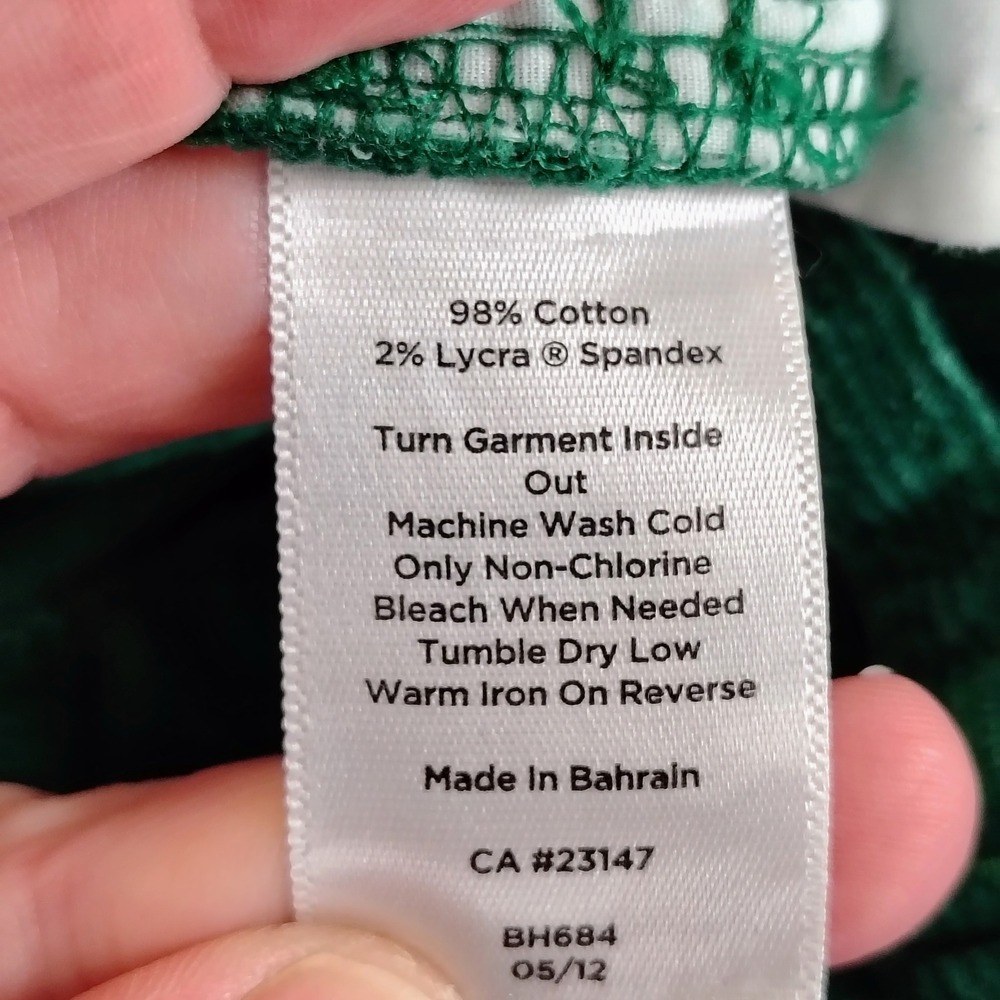 Talbots Petites Curvy Straight Leg Corduroy Pants Green 6P Stretch 05/12 fun - Picture 8 of 11